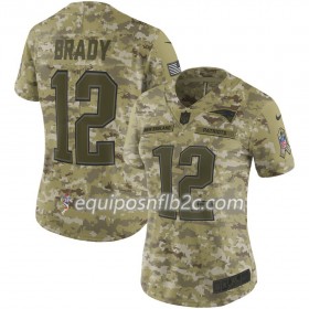 Camiseta Mujer NFL New England Patriots Tom Brady 12 Nike Salute to Service 